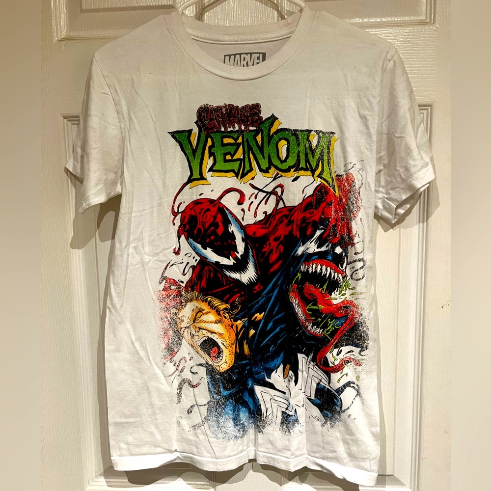 2/25 Marvel Venom Carnage Graphic White T-Shirt